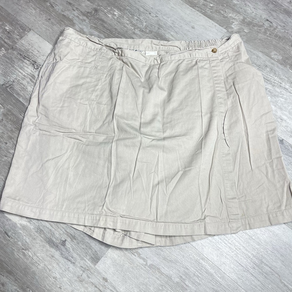 Women's 26W (3X) Ivory‎ Twill Skort Z-311